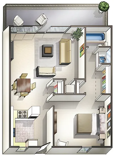 Floor plan 1C
