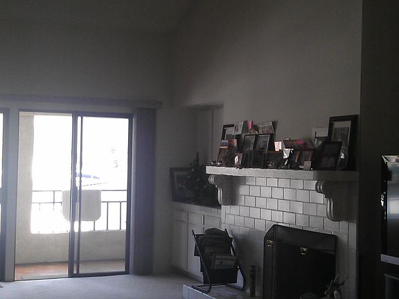 view from kitchen into the living room