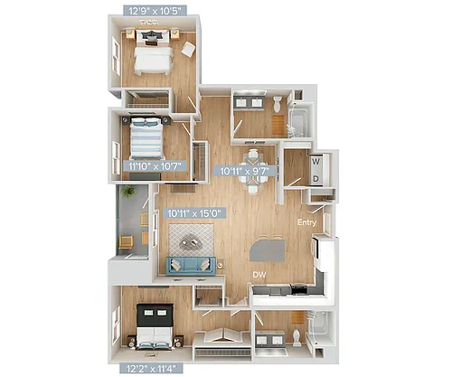 Floor plan C4U-C4S-1427SF