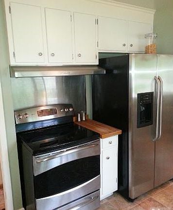 Kitchen with SS appliances