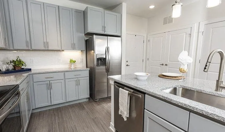 Gourmet kitchen with stainless steel appliances