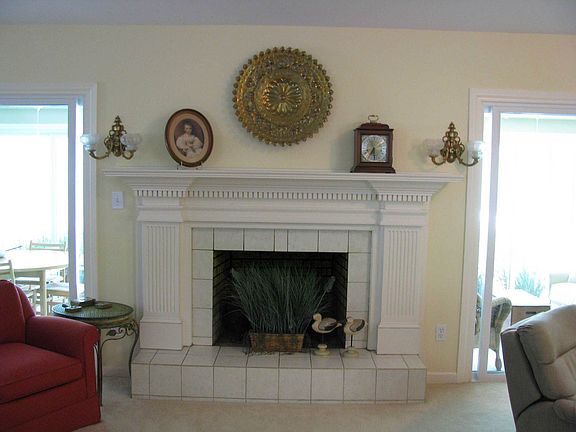 Wood burning fireplace