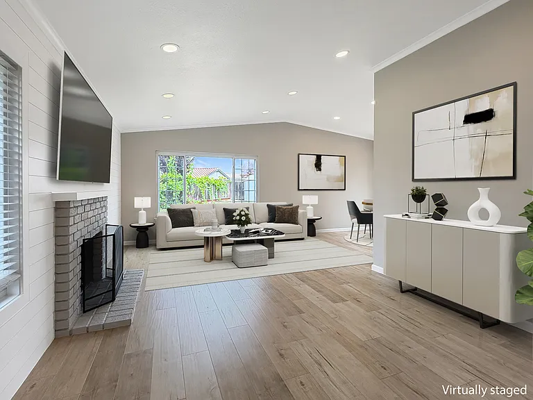 Virtually Staged Living Room