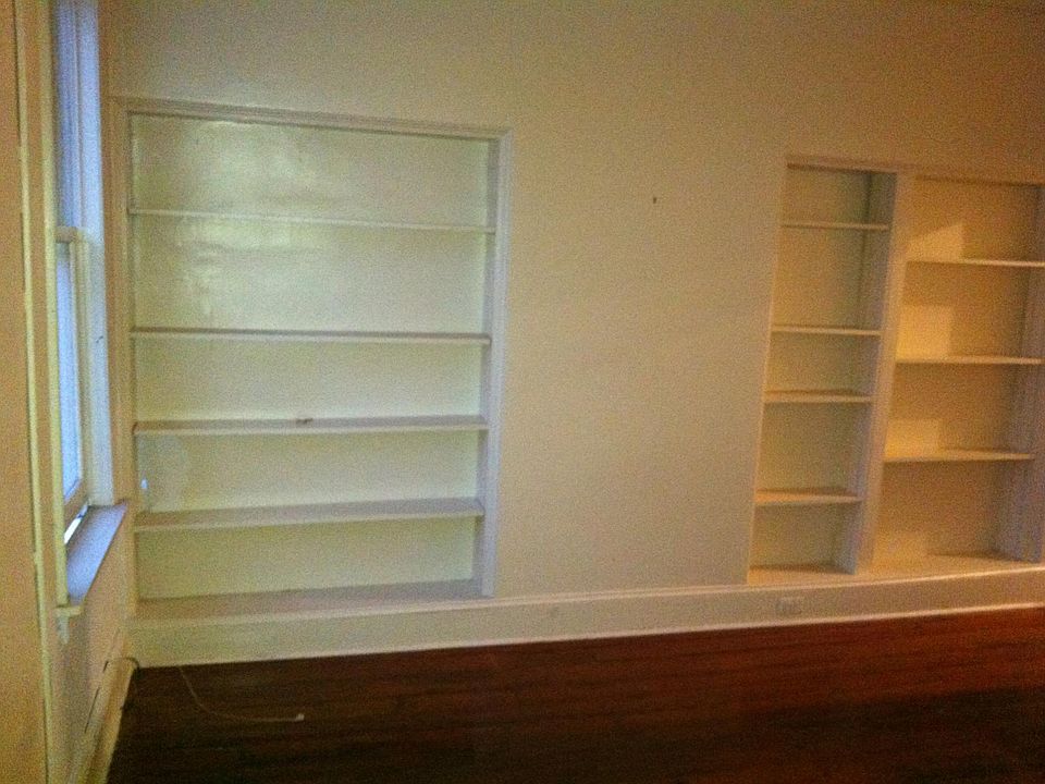 Built-in bookshelves