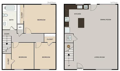 Floor plan 3 bedroom 1 bath