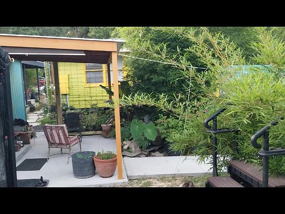 View of back covered patio.