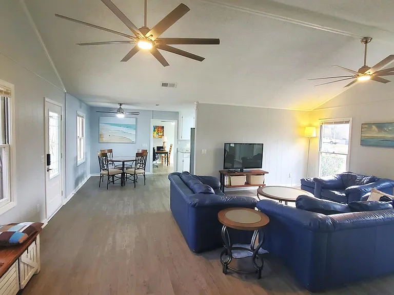 Open floor plan with living room and kitchen