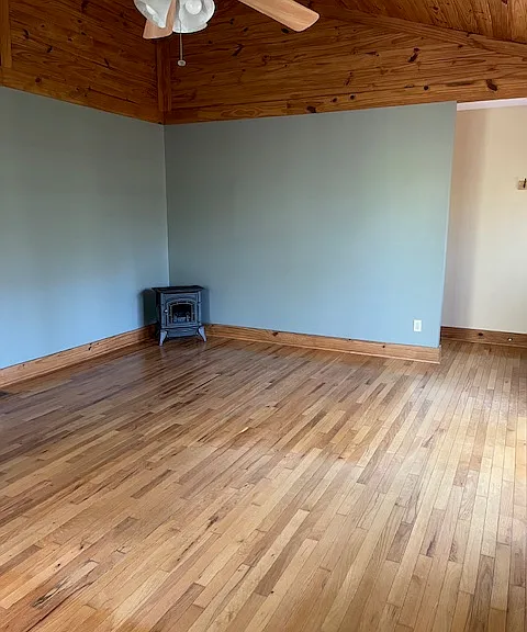living area-- propane gas heater