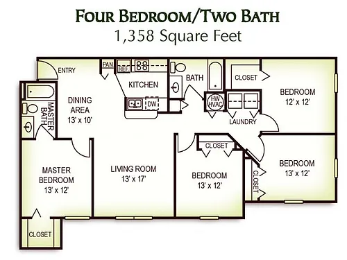 Floor plan 4 Bedroom