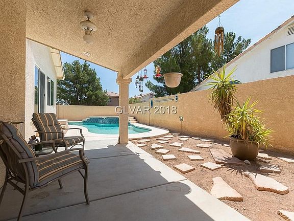Under the covered Patio.