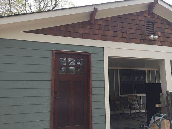 Rear facing backyard