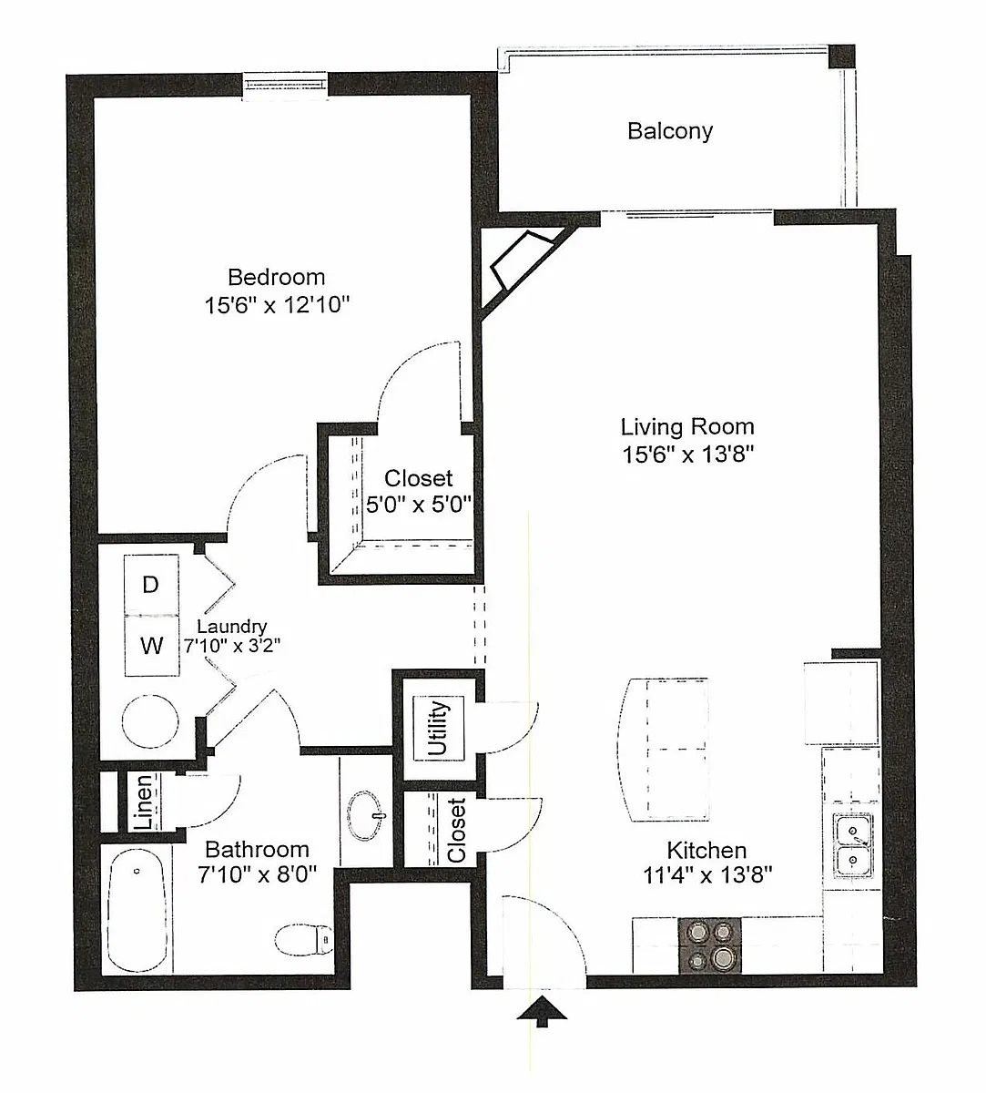Floor plan 1 Bedroom