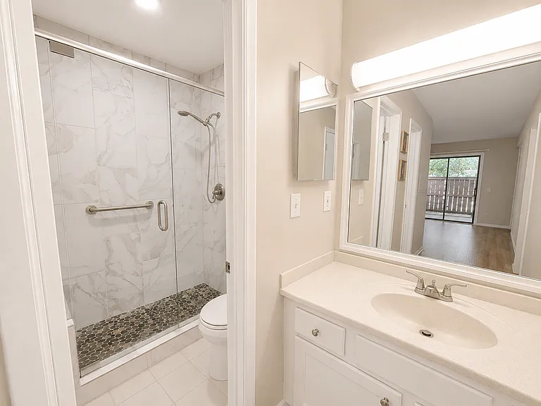 Master bedroom bathroom with walk-in shower