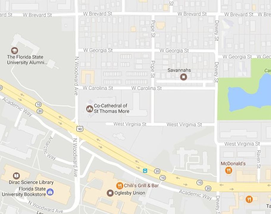 Walking Map distance to FSU