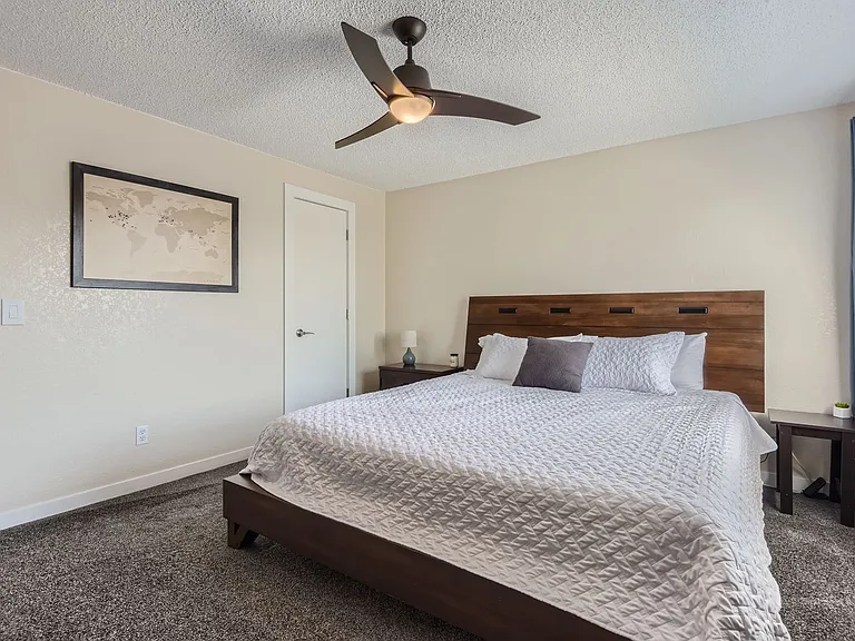 Master bedroom with walk in closet