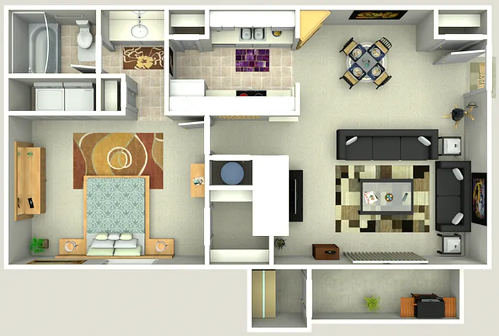 Floor plan 1X1