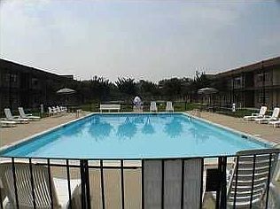 Condo overlooks pool