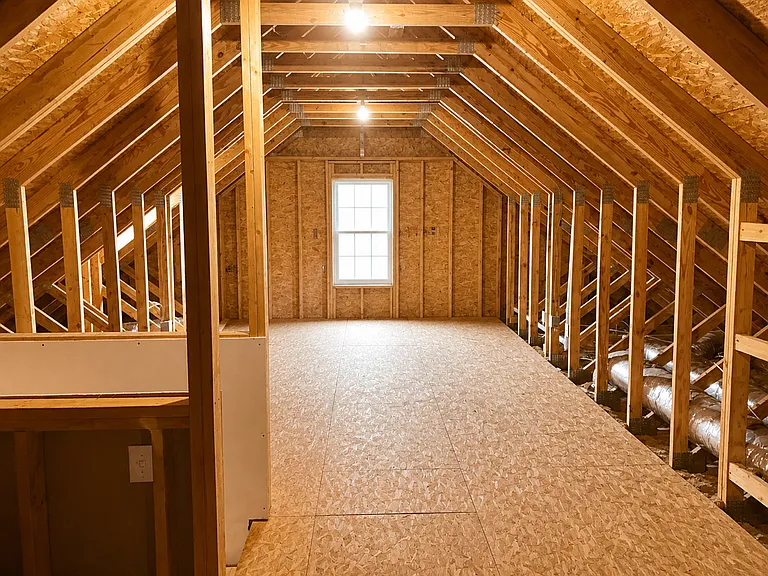 Walk up attic, access from Master Suite