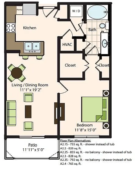 Floor plan A21S