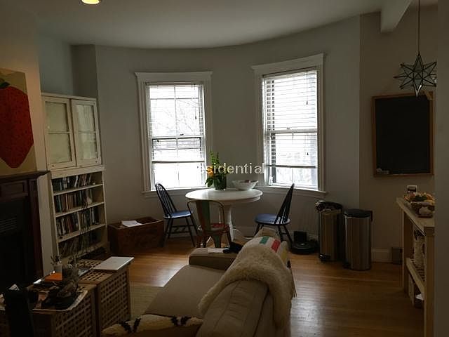 Living room with bow front