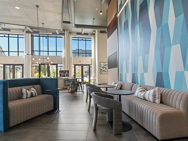 Leather sofa and lounge chairs - unwind after work here
