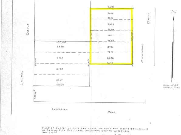 Lots 2428 2432 Rosewood Dr, Pell Lake, WI 53157