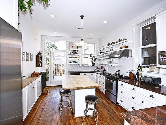 Expansive Chef's Kitchen with Butcher Block Island