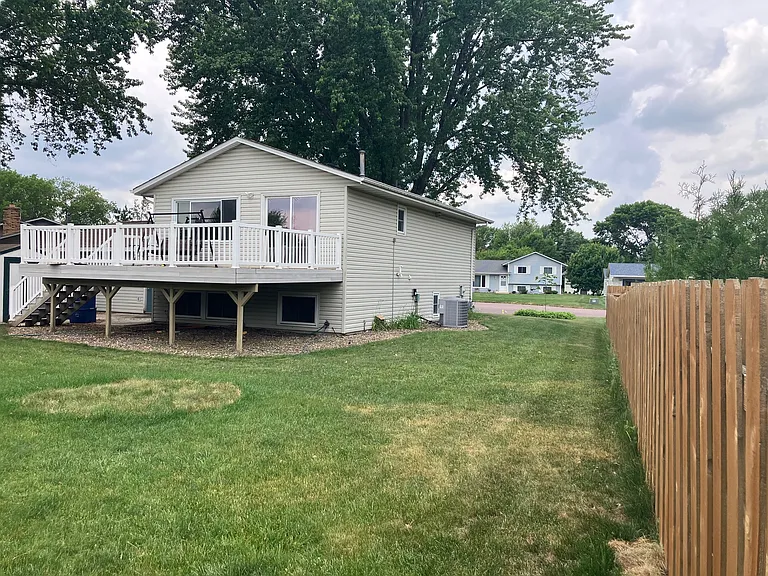 Back yard, deck