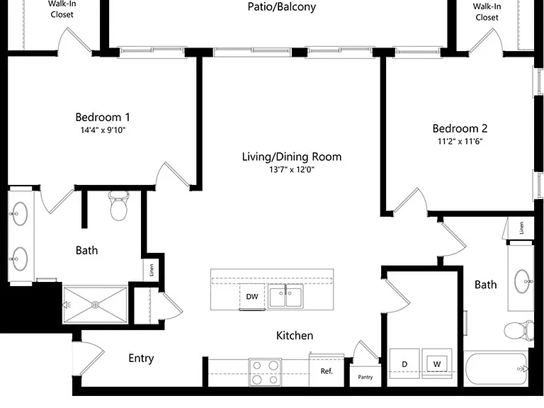 2 Bedroom | 2 Bath 2 Bedroom | 2 Bath
