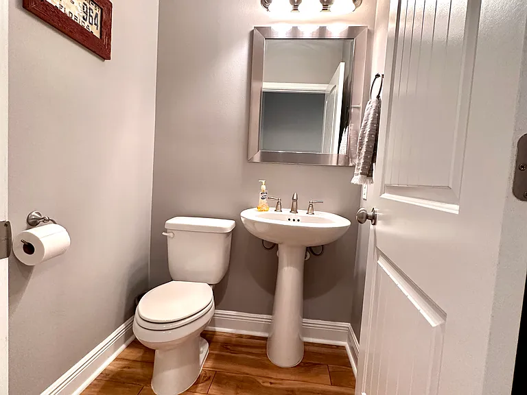 Upstairs hall half bath
