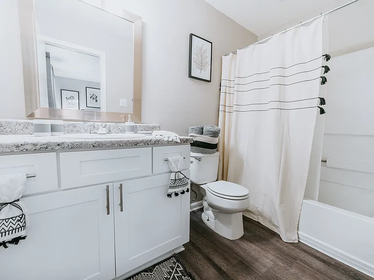 Granite Countertops & White Cabinets