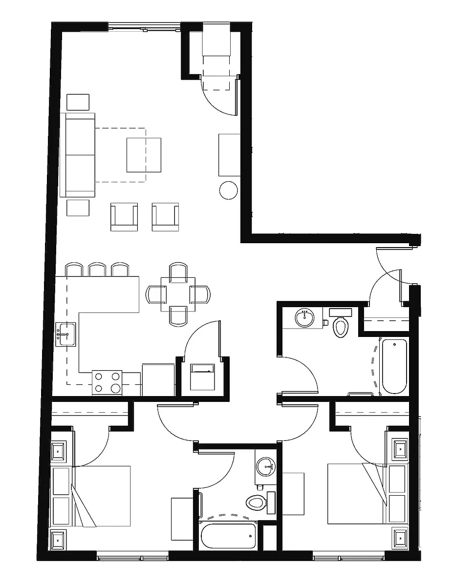 Floor plan 2bd 60A 608