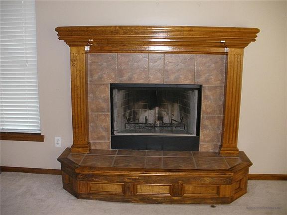 Gas fireplace in living room