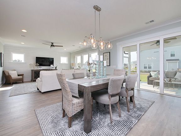 Dining with large slider door