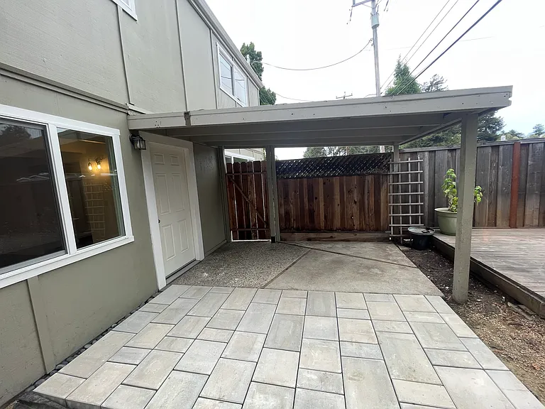 Front door and patio