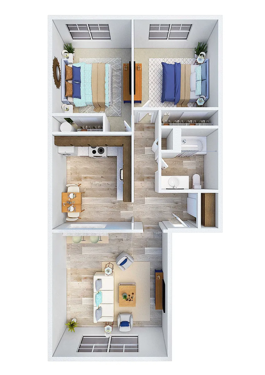 Floor plan Two Bedroom U