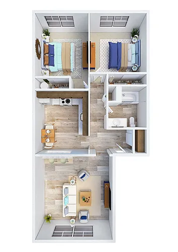 Floor plan Two Bedroom U