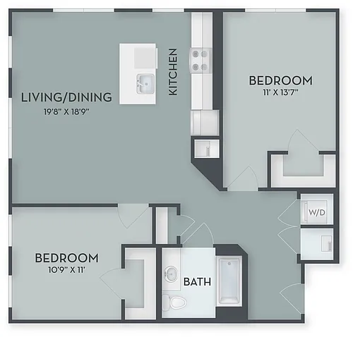Floor plan Two Bedroom B3-Workforce**