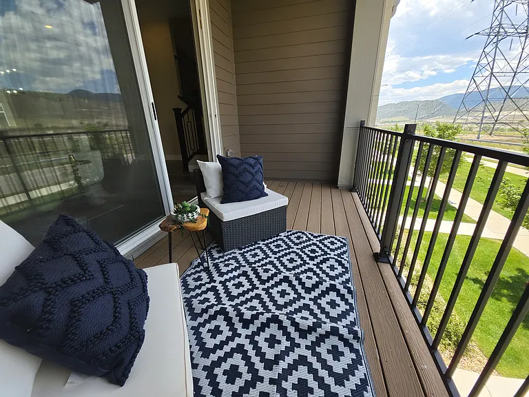 Relax on the west facing balcony