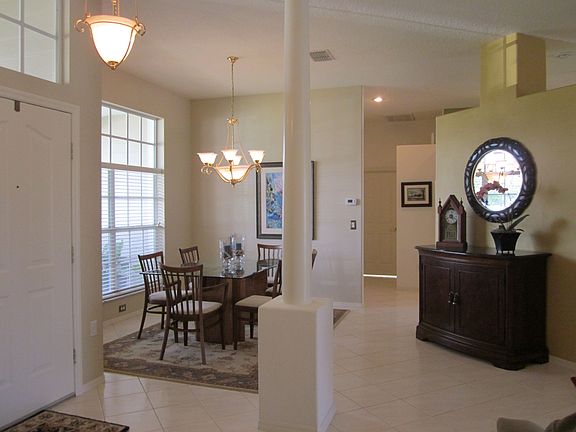 The open plan includes a dining area.
