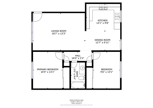 Floor plan Two Bedroom