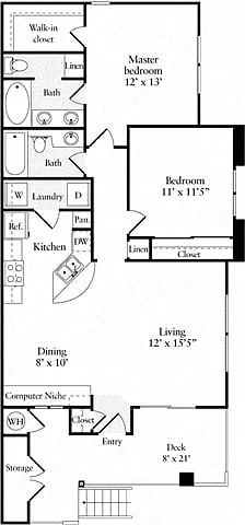 Floor plan Two Bedroom Plan A