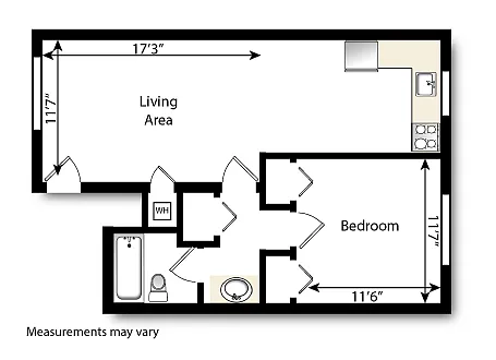 Floor plan One Bedroom One Bathroom