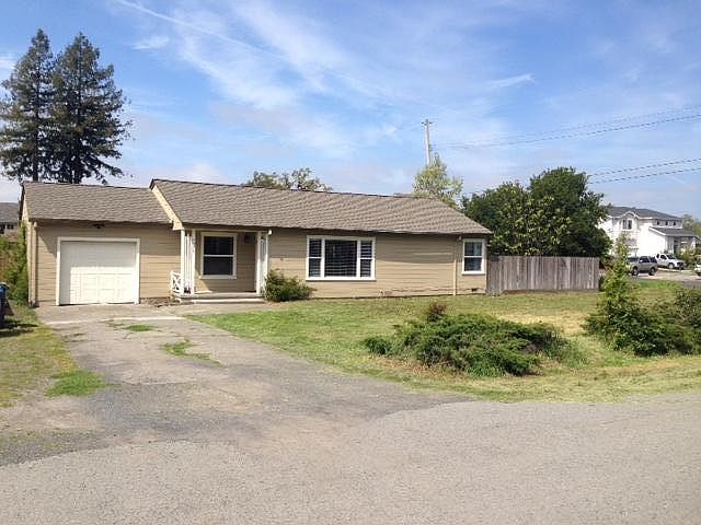 Large corner lot on a private lane.