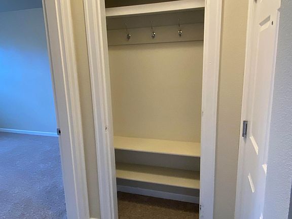 Coat closet in entry way