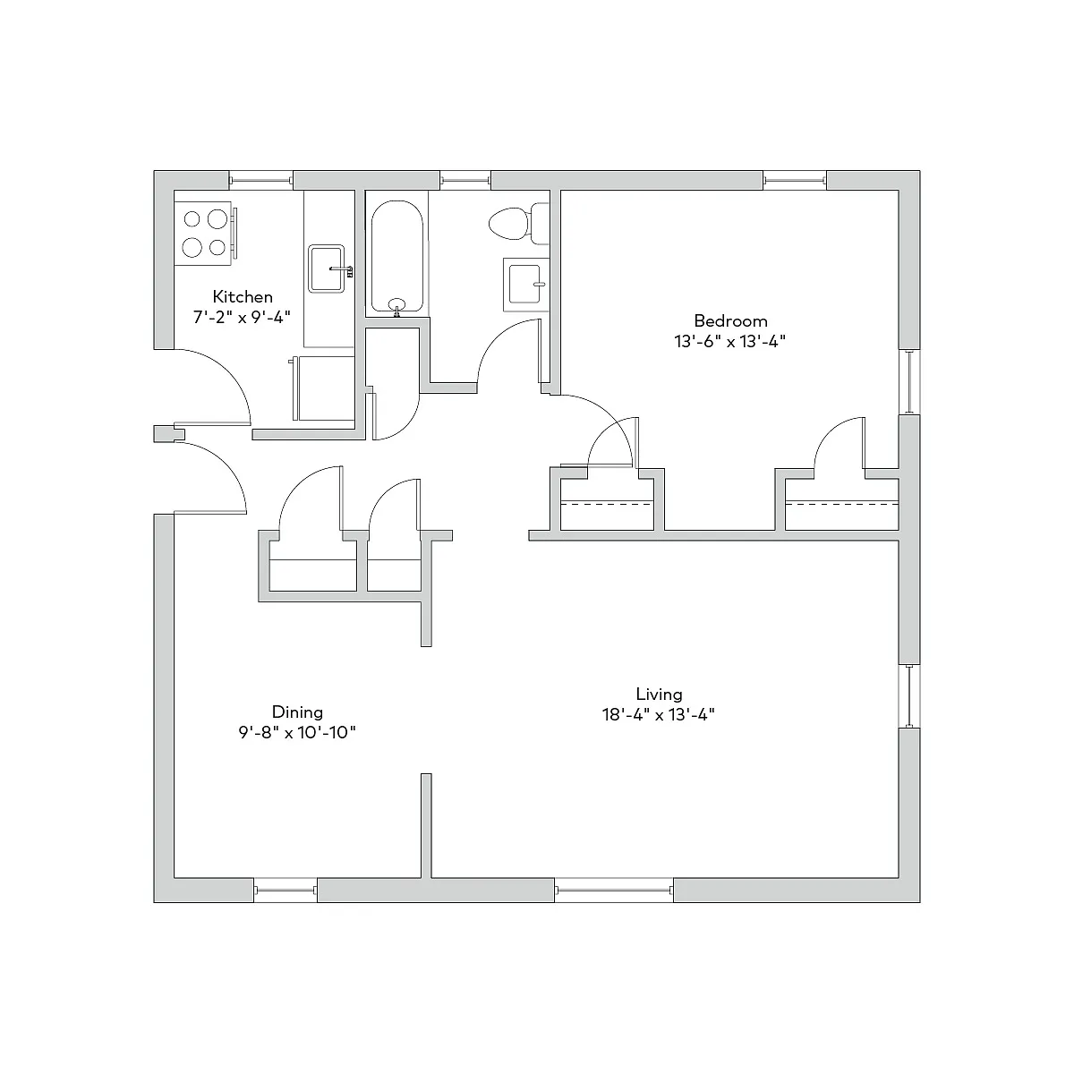 Floor plan RTG-1b1a