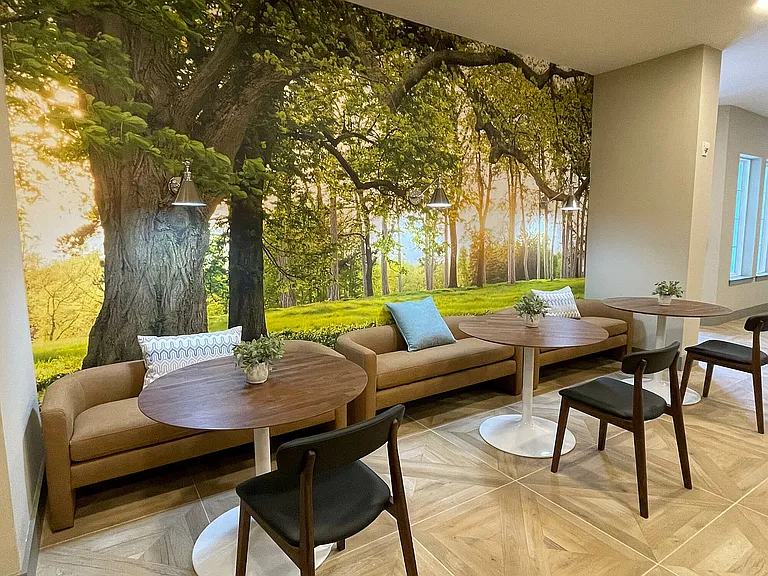Experience serenity in this beautifully designed lounge, perfect for relaxation and socializing.