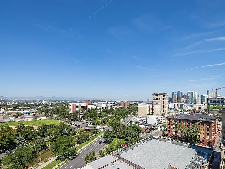 See the city of Denver from the rooftop or from your balcony