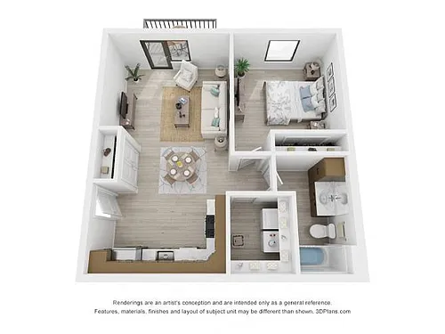 Floor plan One Bedroom A