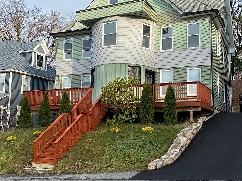 Street view with front decks